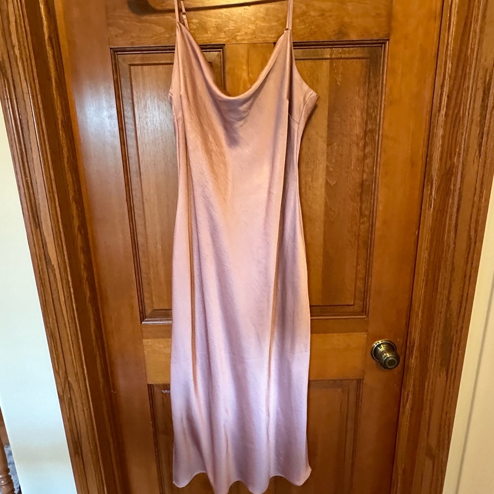 Express Pink Sleeveless Midi Dress